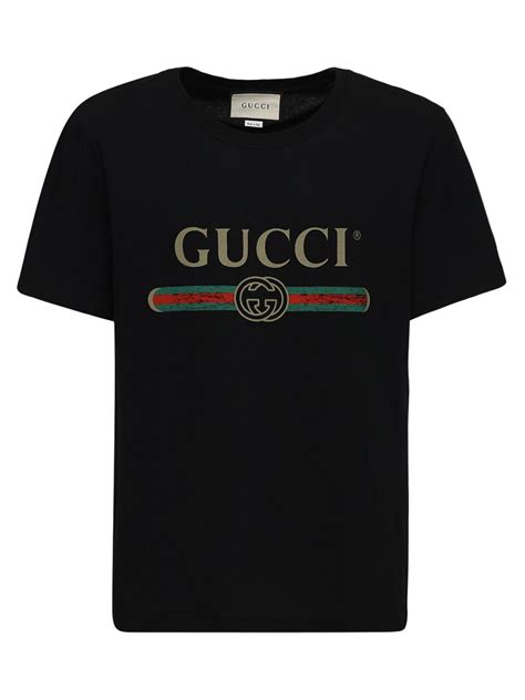 gucci print shirt distressed|Gucci t shirts for men.